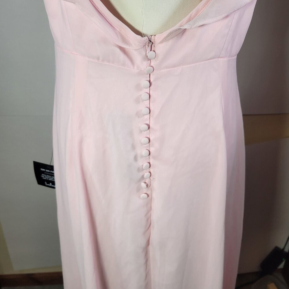 Lulus Dreamy Admiration Light Pink Ruffled Maxi Dress Size L - Picture 5 of 8